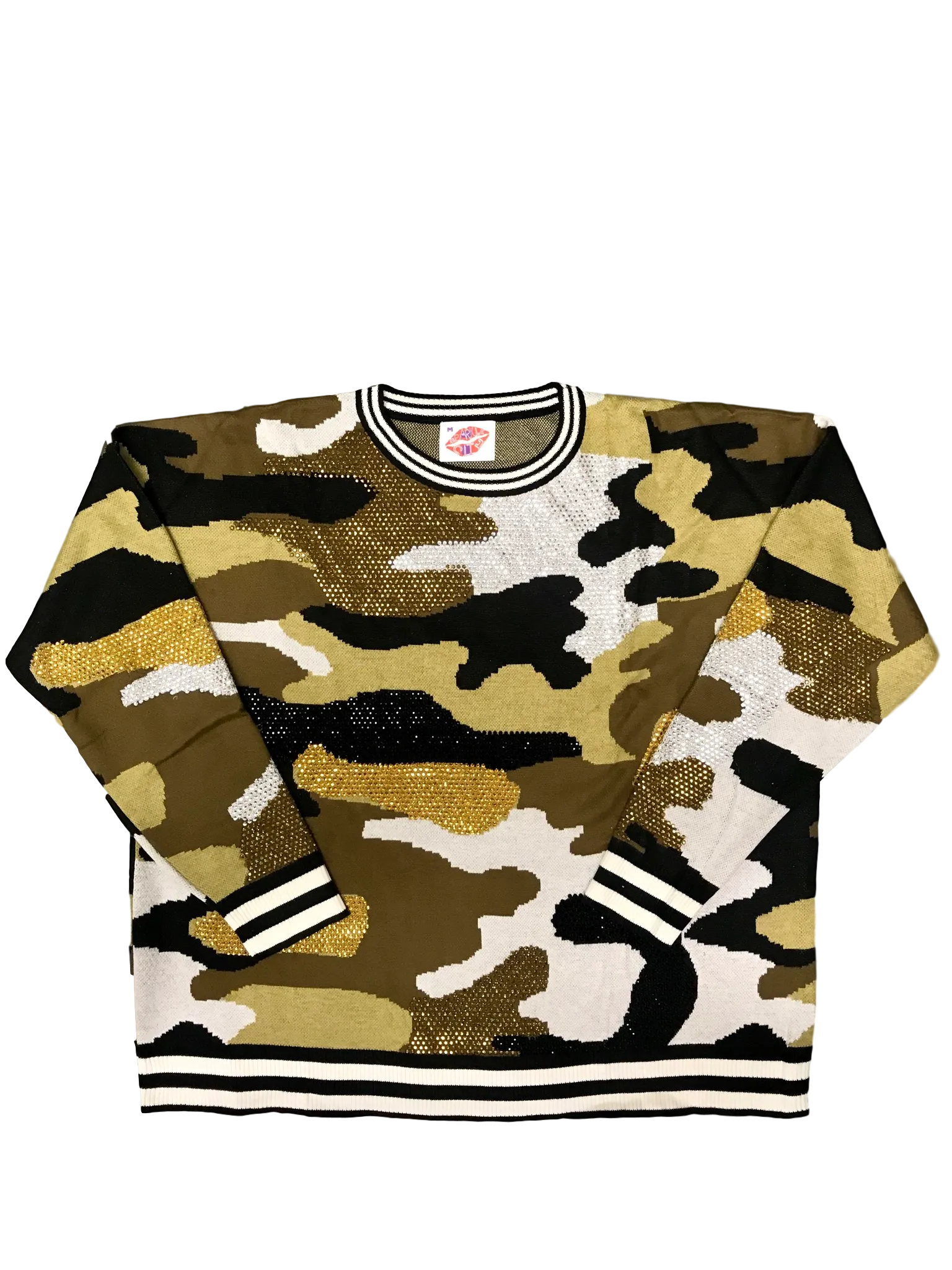 Black and Gold Camo Sweater