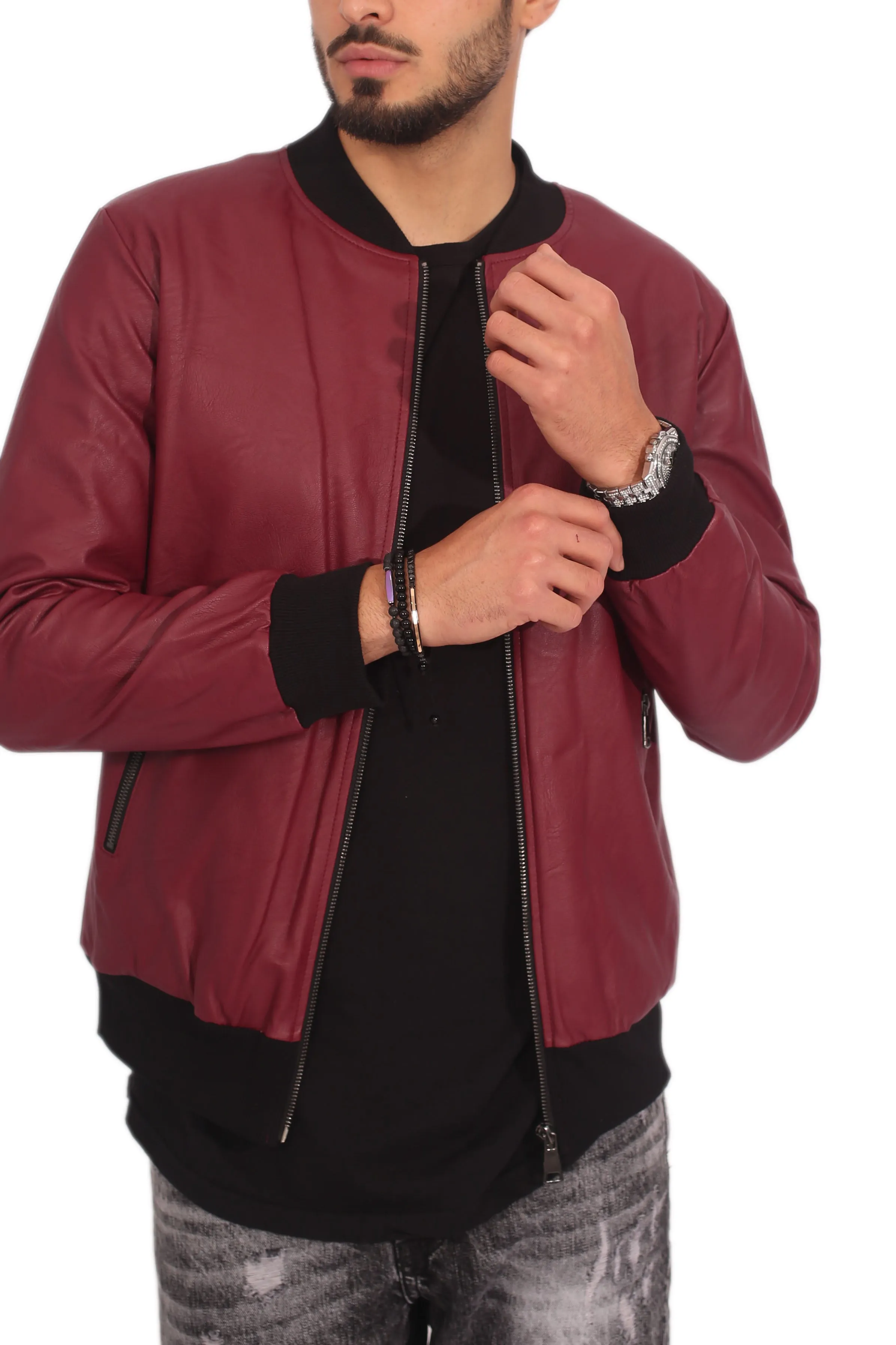Giubbotto Giacca Uomo Ecopelle Art. Gb63