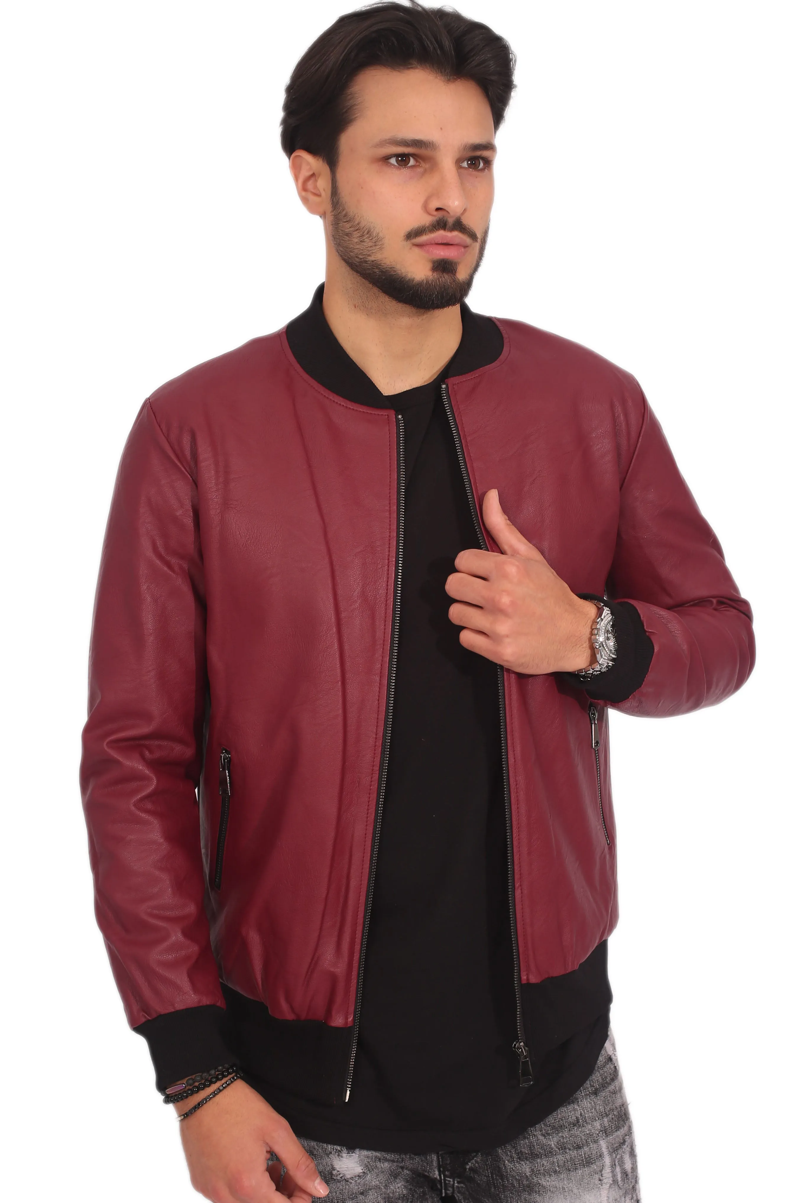 Giubbotto Giacca Uomo Ecopelle Art. Gb63