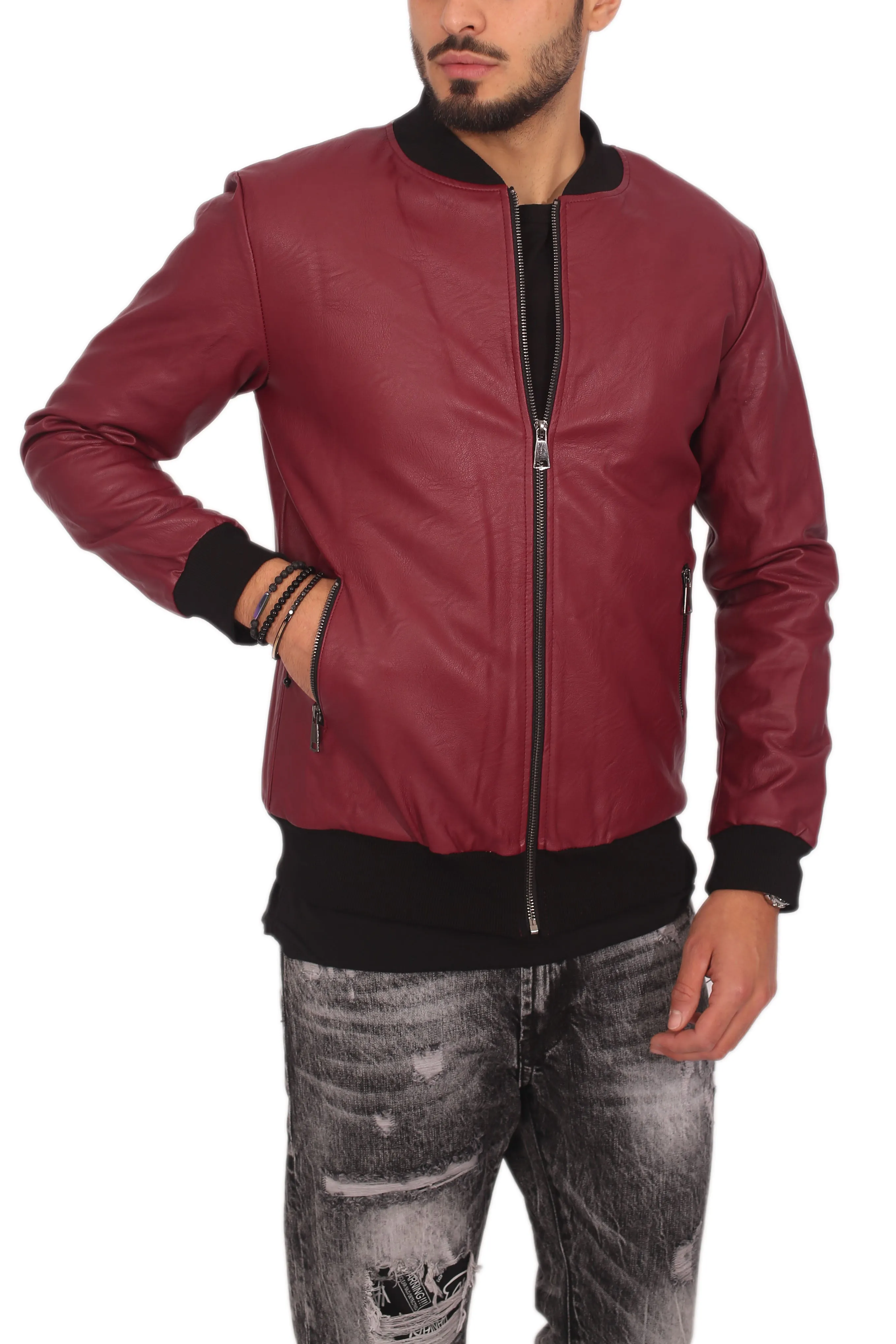 Giubbotto Giacca Uomo Ecopelle Art. Gb63