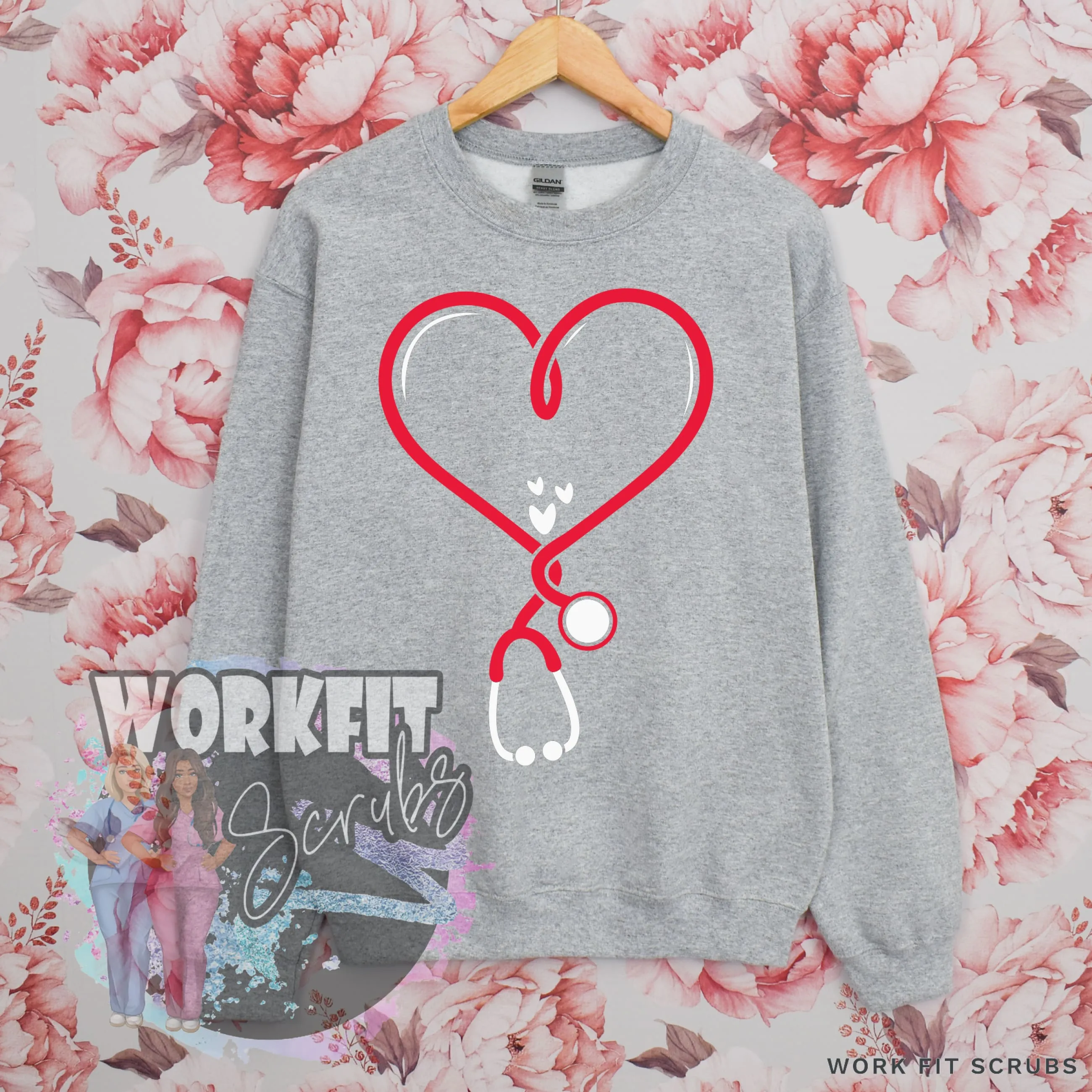 Heart Stethoscope Crewneck