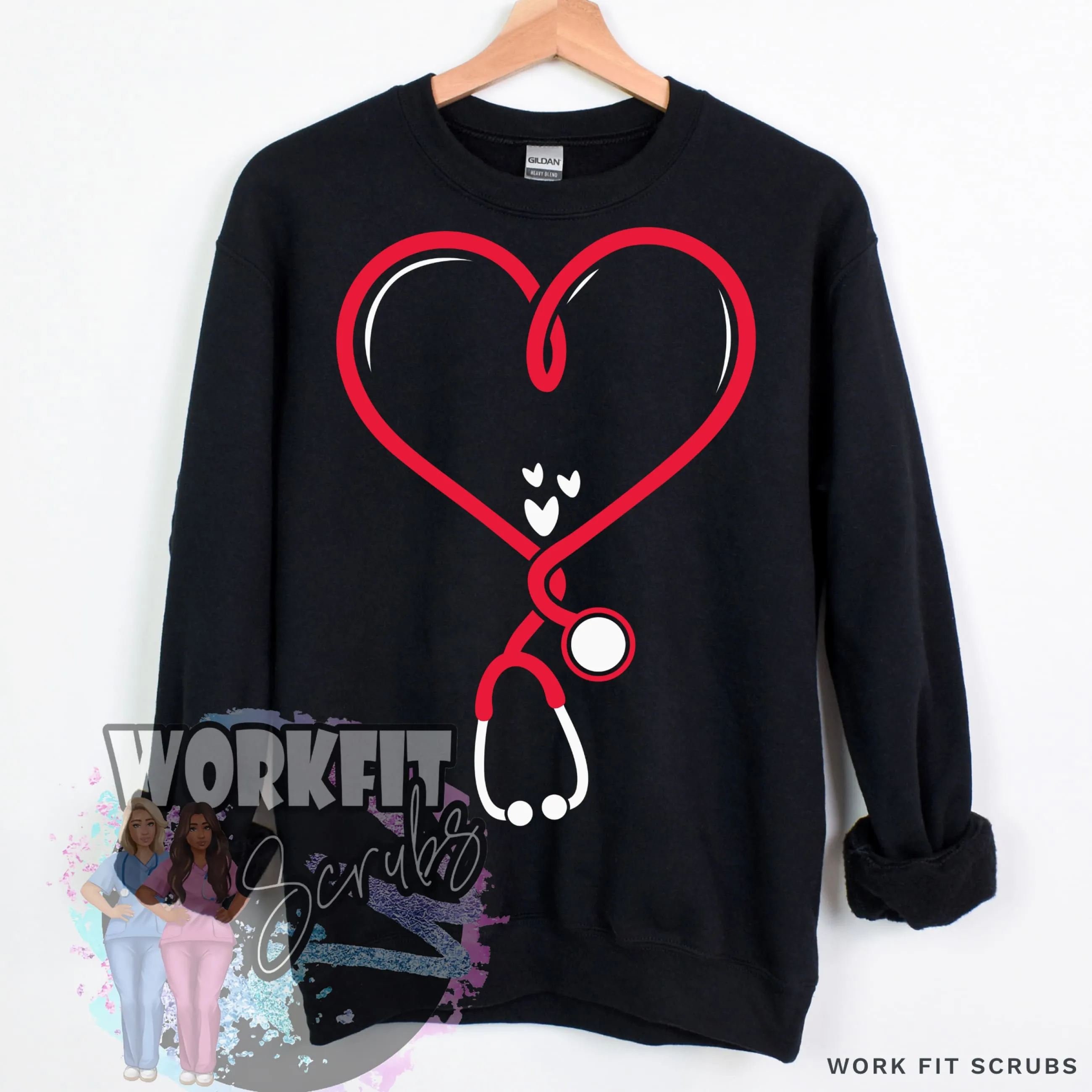 Heart Stethoscope Crewneck