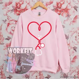 Heart Stethoscope Crewneck