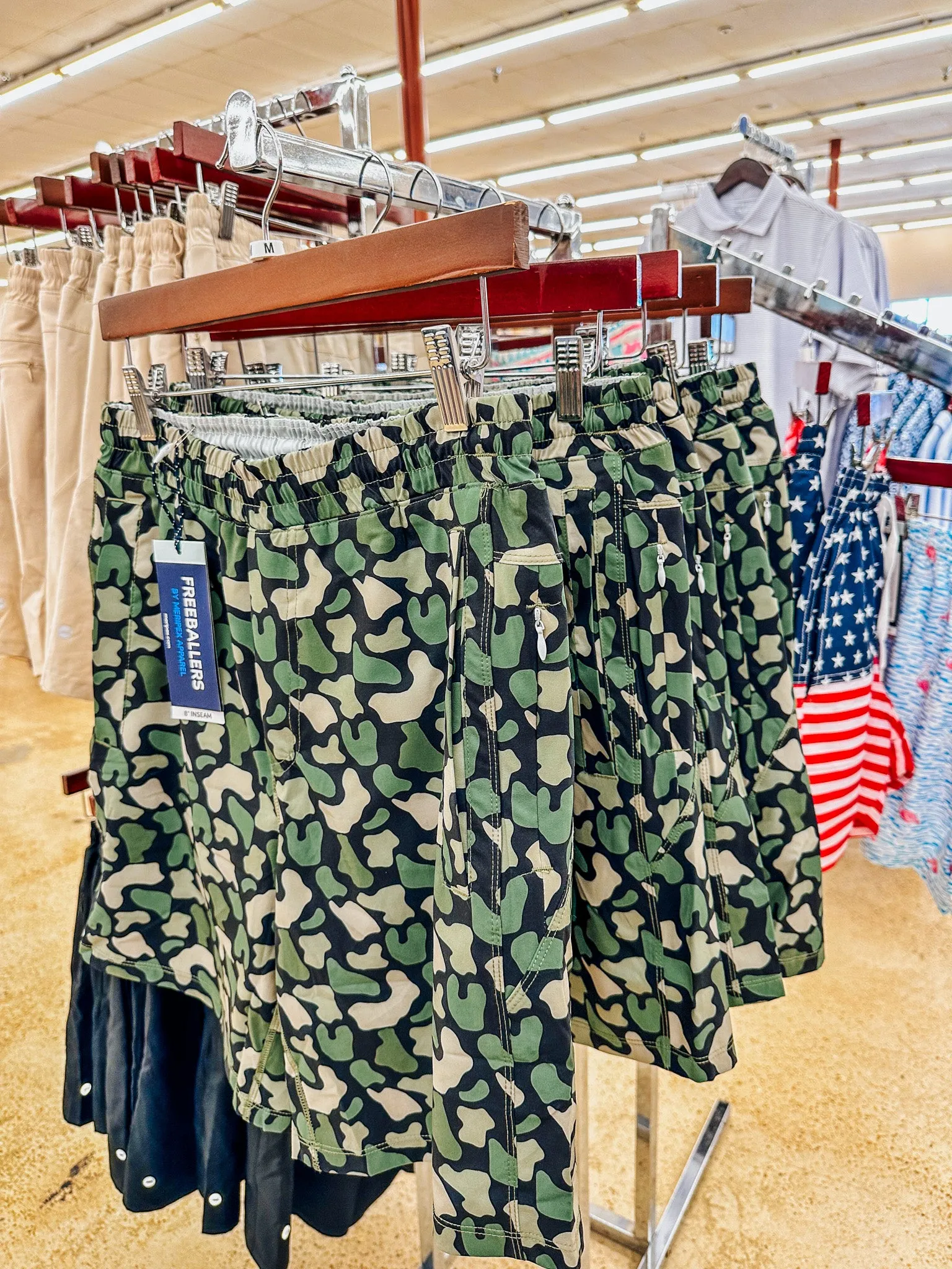 Men's Free Baller Sport Shorts- Duck Camo