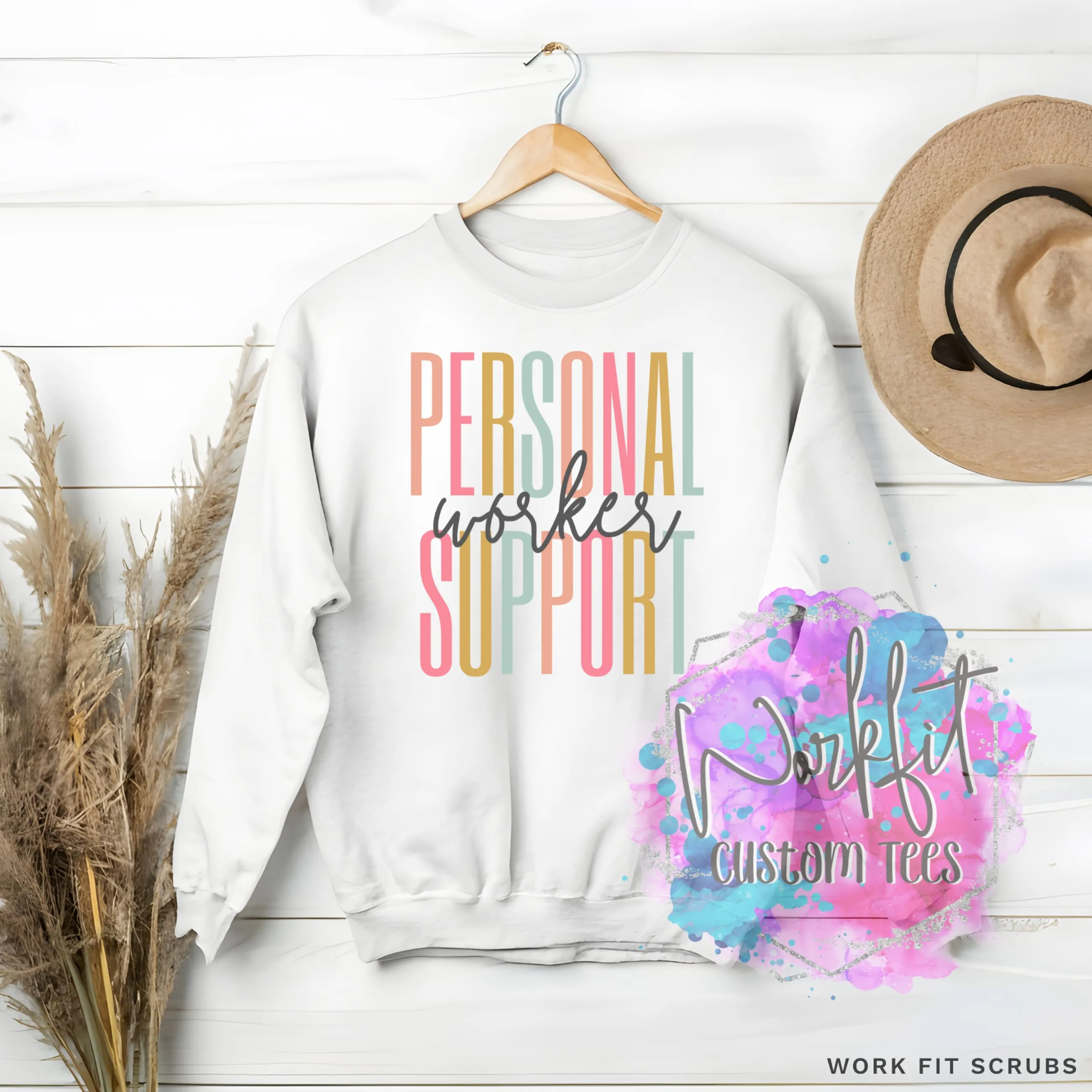 PSW Tri-colour Design Crewneck