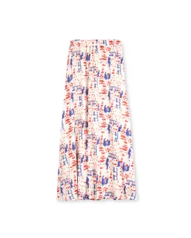 Splattered Tie Dye Flowy Skirt